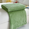 Artificial Rabbit Plush Plaid Blanket